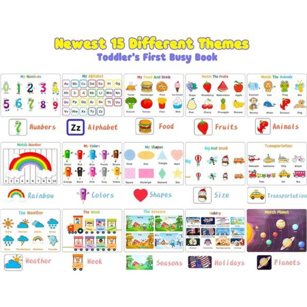Huijing Montessori Preschool Learning Activities Newest 29 Themes Busy Book - - Picture 2 of 7